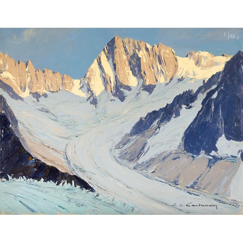 The Grandes Jorasses seen from the Couvercle Hut, Chamonix, France